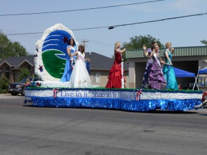 Pretty Ladies on a float.